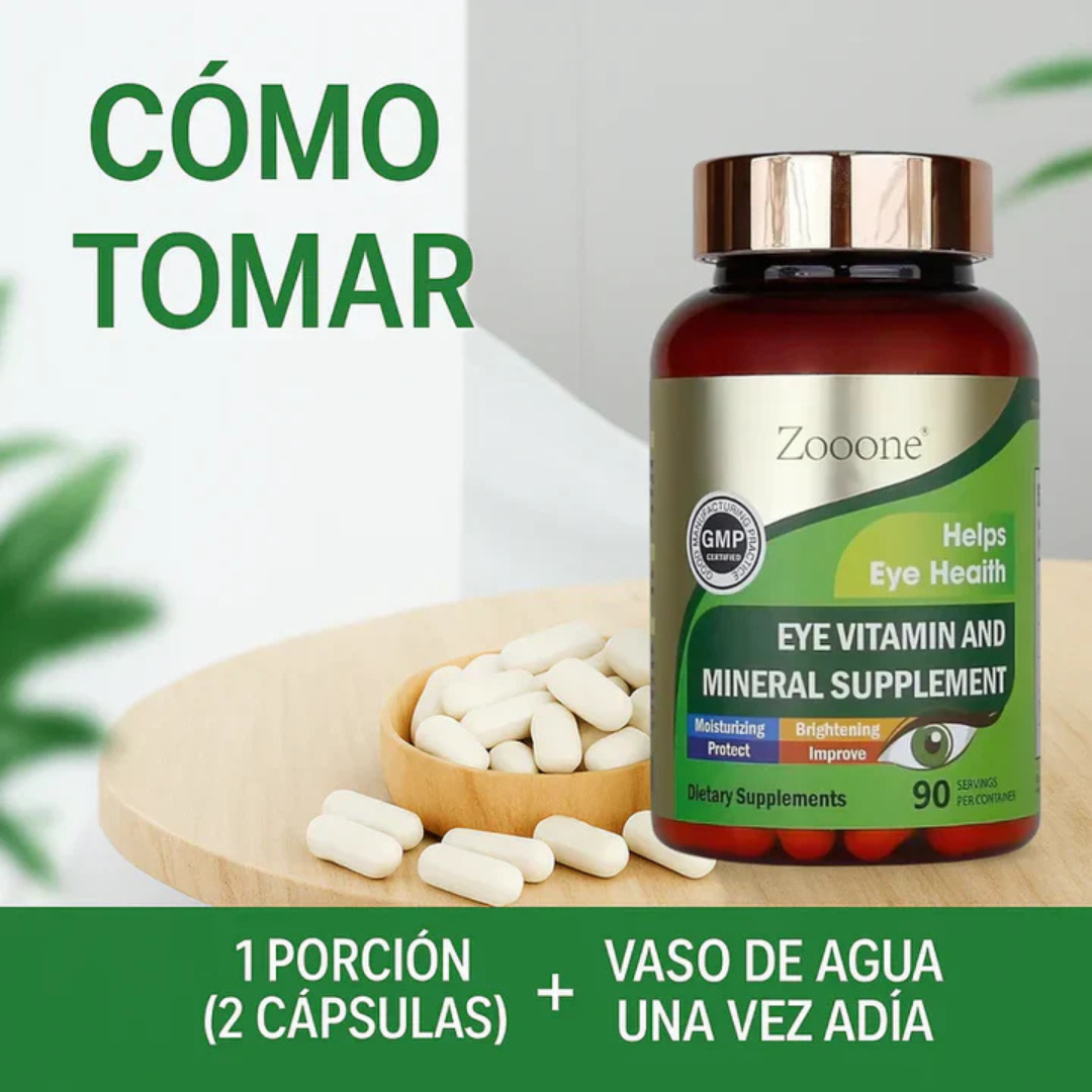 ZOOONE® - Suplemento de Vitaminas y minerales de luteína y zeaxantina para los ojos