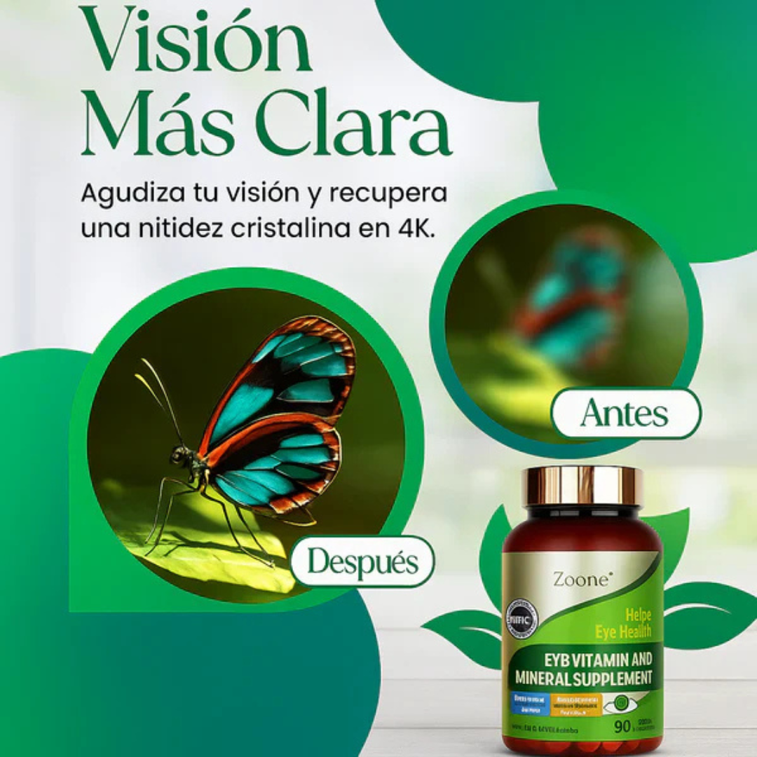 ZOOONE® - Suplemento de Vitaminas y minerales de luteína y zeaxantina para los ojos