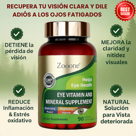 ZOOONE® - Suplemento de Vitaminas y minerales de luteína y zeaxantina para los ojos